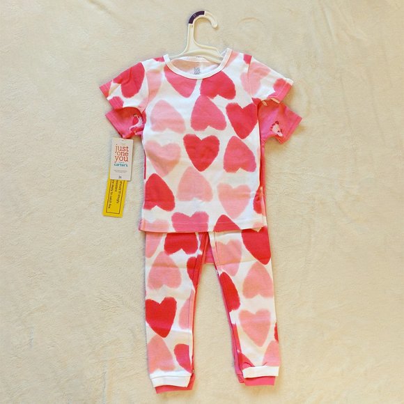 Girls 4pc Bunnies & Hearts Pajama Set - Picture 1 of 4
